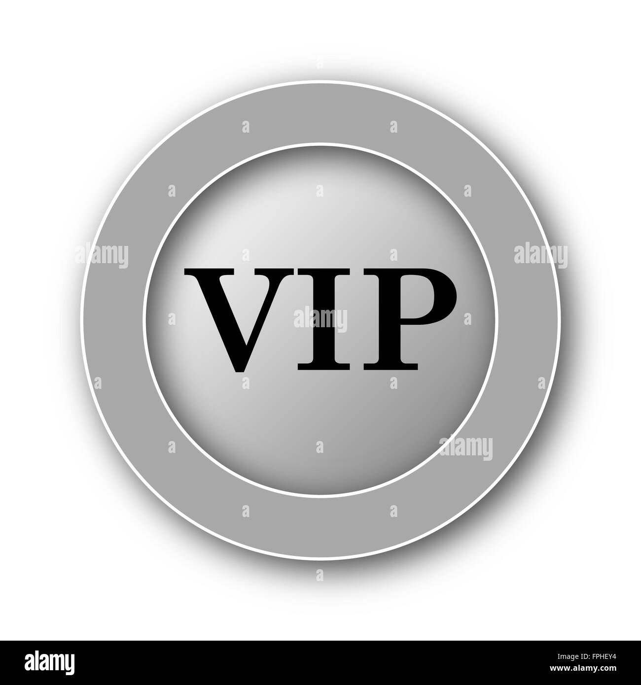 VIP-Symbol. Internet-Button auf weißem Hintergrund. Stockfoto
