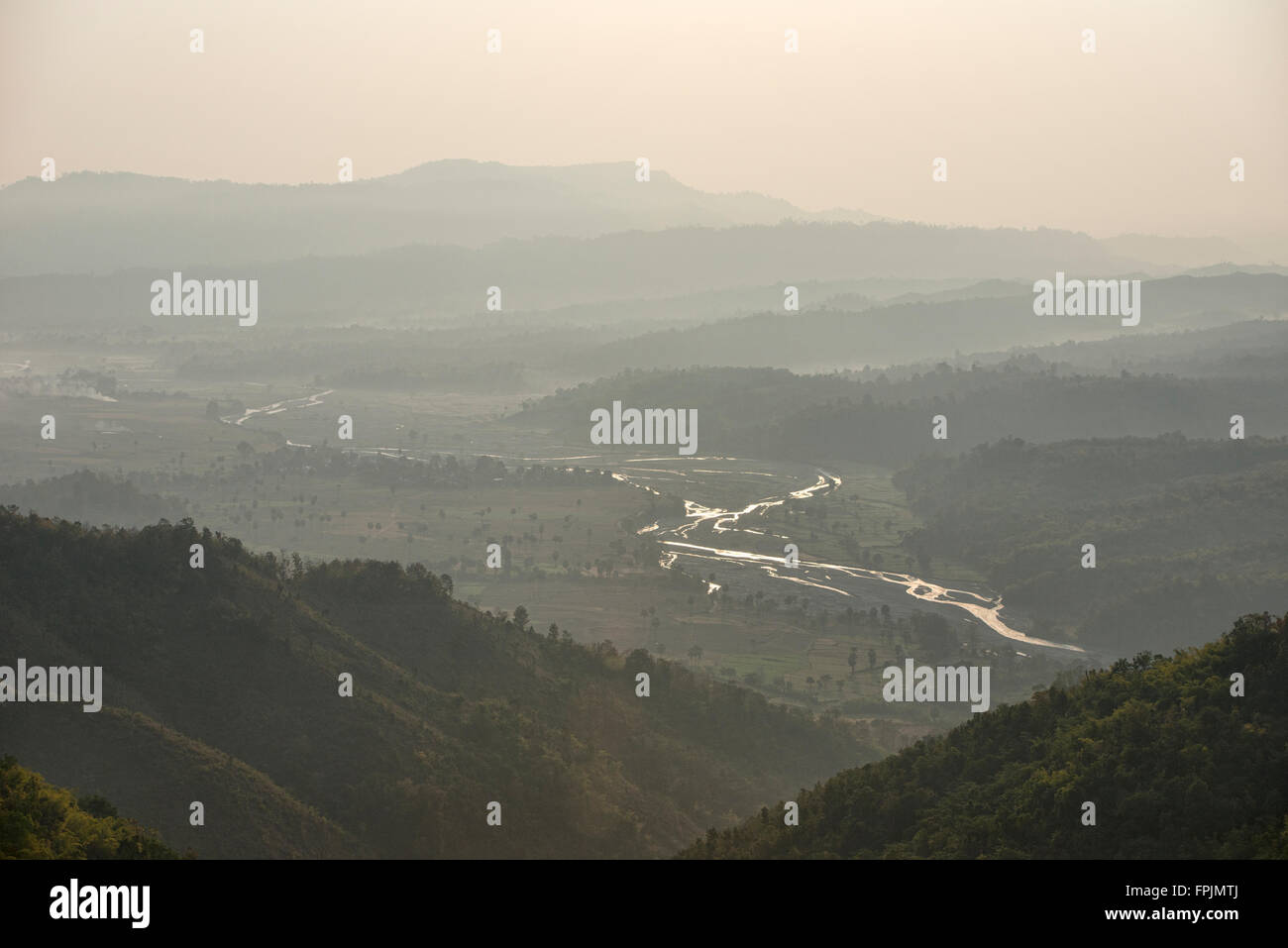 Chindwin Fluss, Chin-Staat, Myanmar Stockfoto