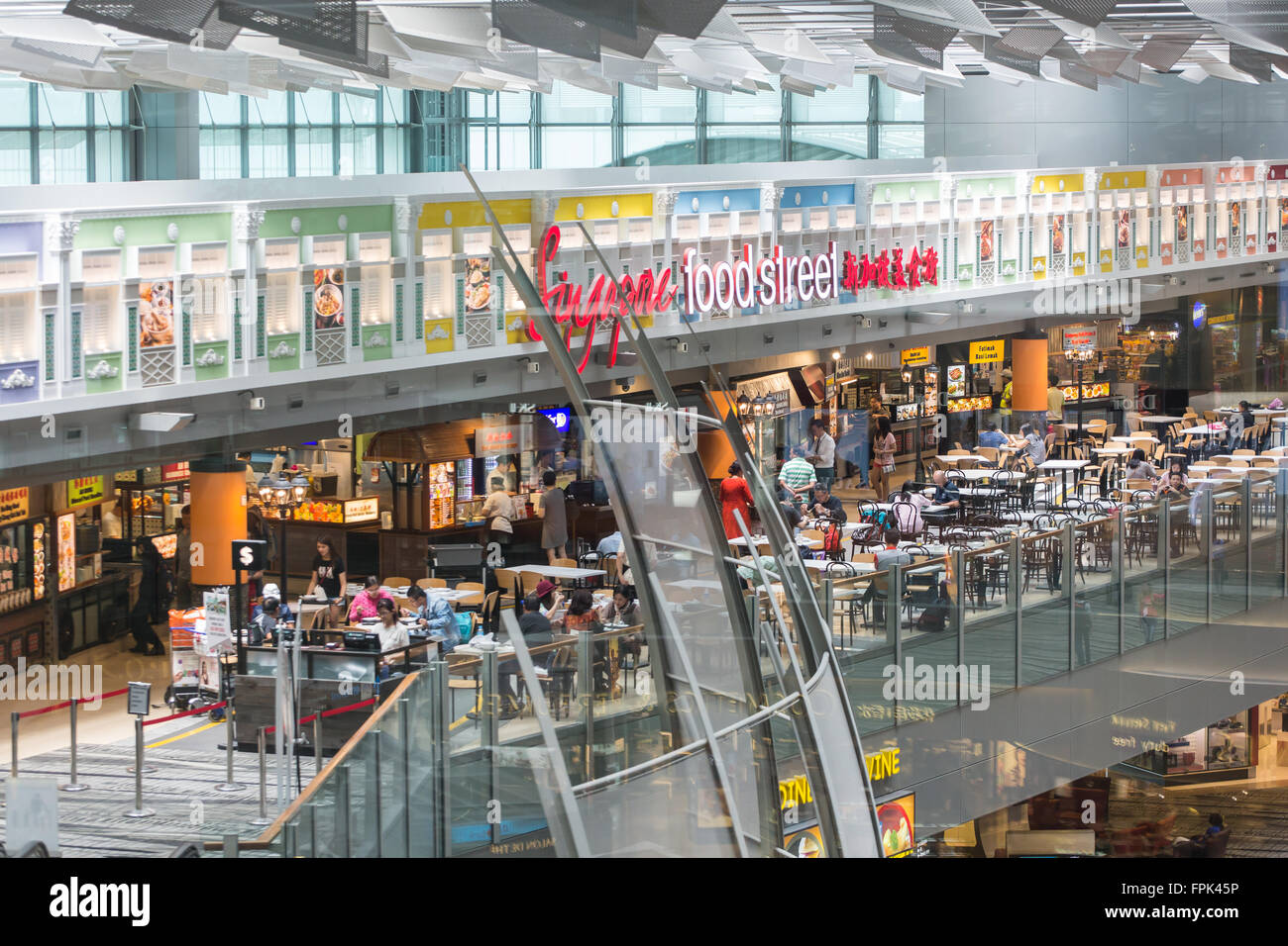 Singapur lokales Essen im Food Court in Singapur Changi Airport