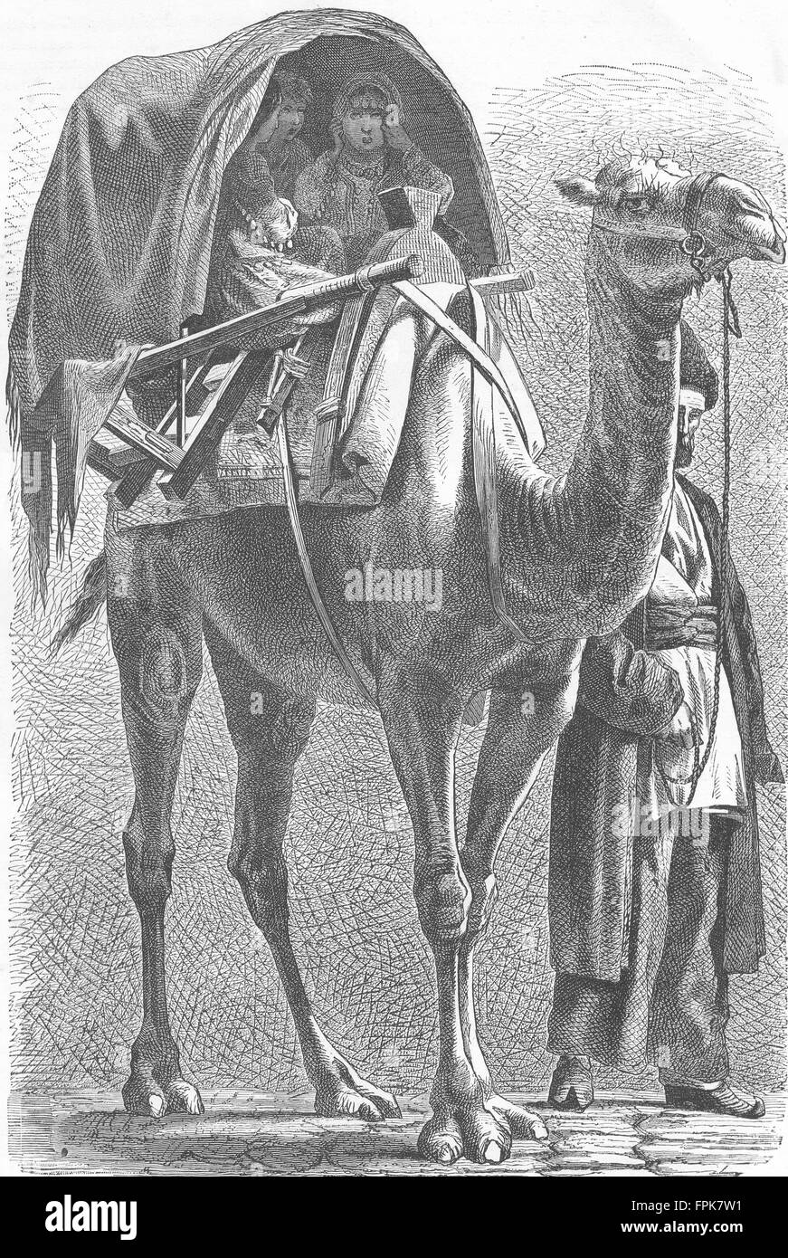 Eurasien: Caucasus I: Trauergäste in Funeral Parade, antiken Drucken 1880 Stockfoto