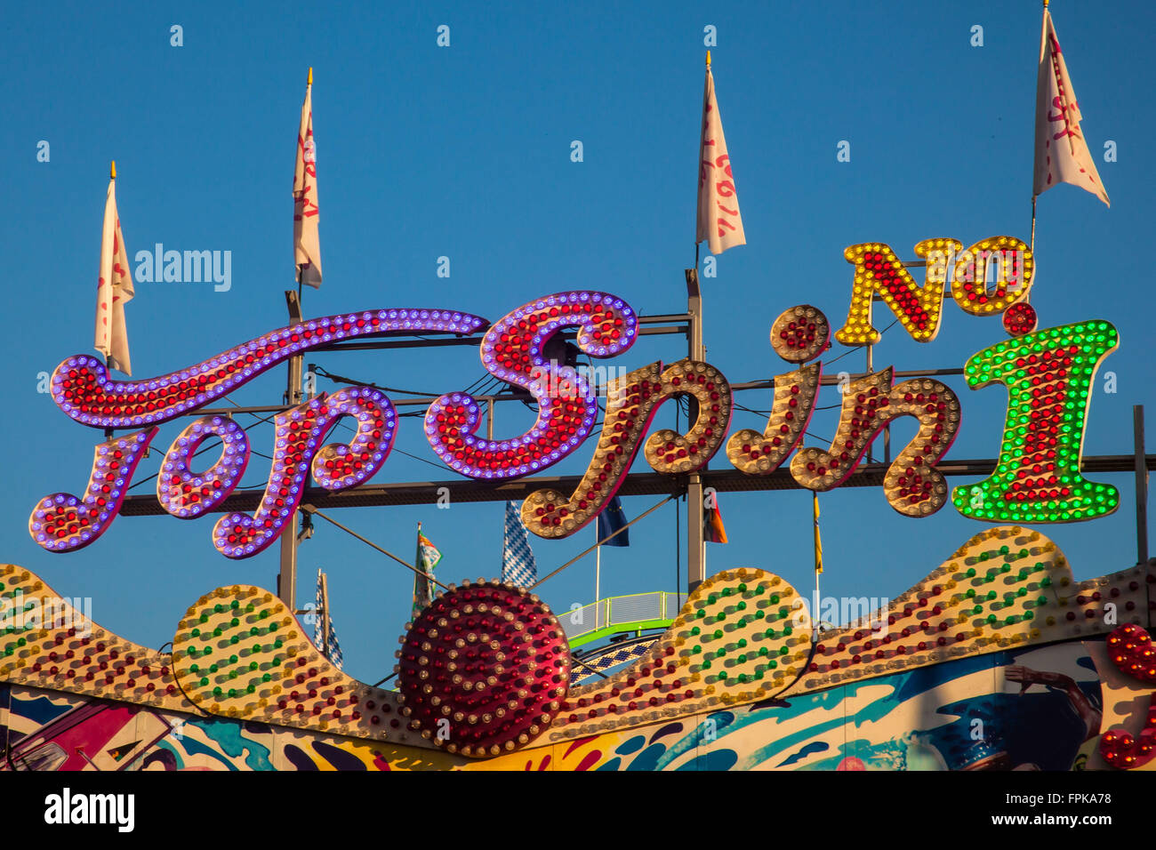 Europa, Deutschland, Bayern, Oberbayern, München, Oktoberfest, Top-Spin Nr. 1 Stockfoto