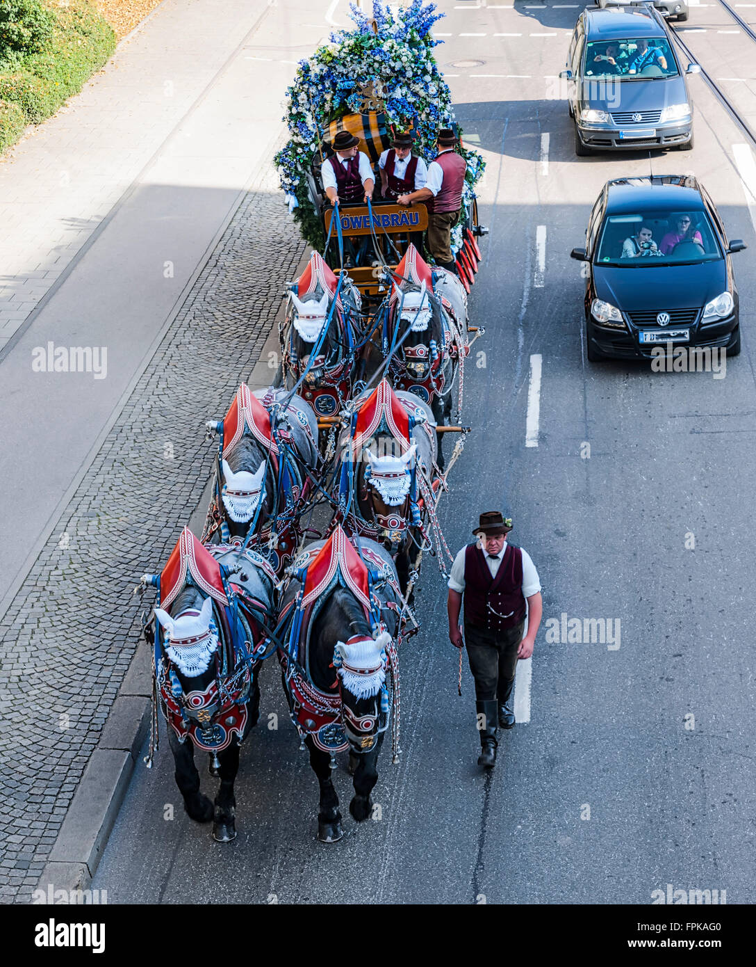 Oktoberfest, Parade auf der Hackerbrücke, München, Deutschland Stockfoto Oktoberfest, Parade auf der Hackerbrücke, München, Deutschland Stockfoto