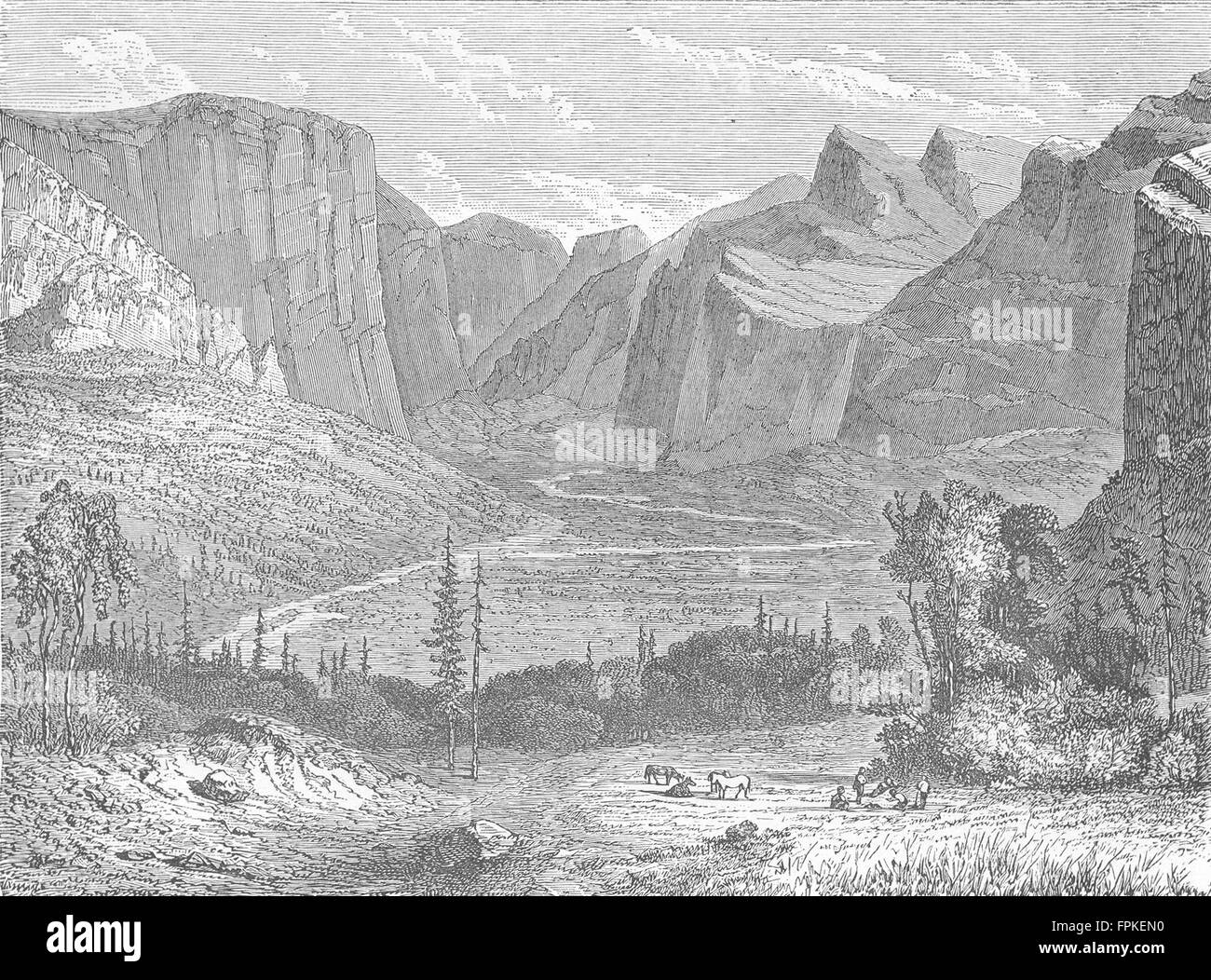 NEVADA: unter Schnee: Sierra, antiken print 1880 Stockfoto