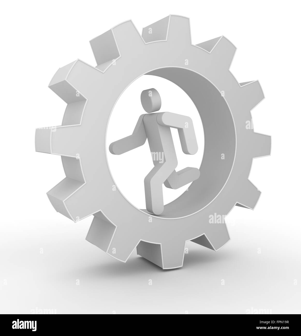 Leute im Gang, ist dies ein Computer generierten und 3d gerenderten Bild. Stockfoto