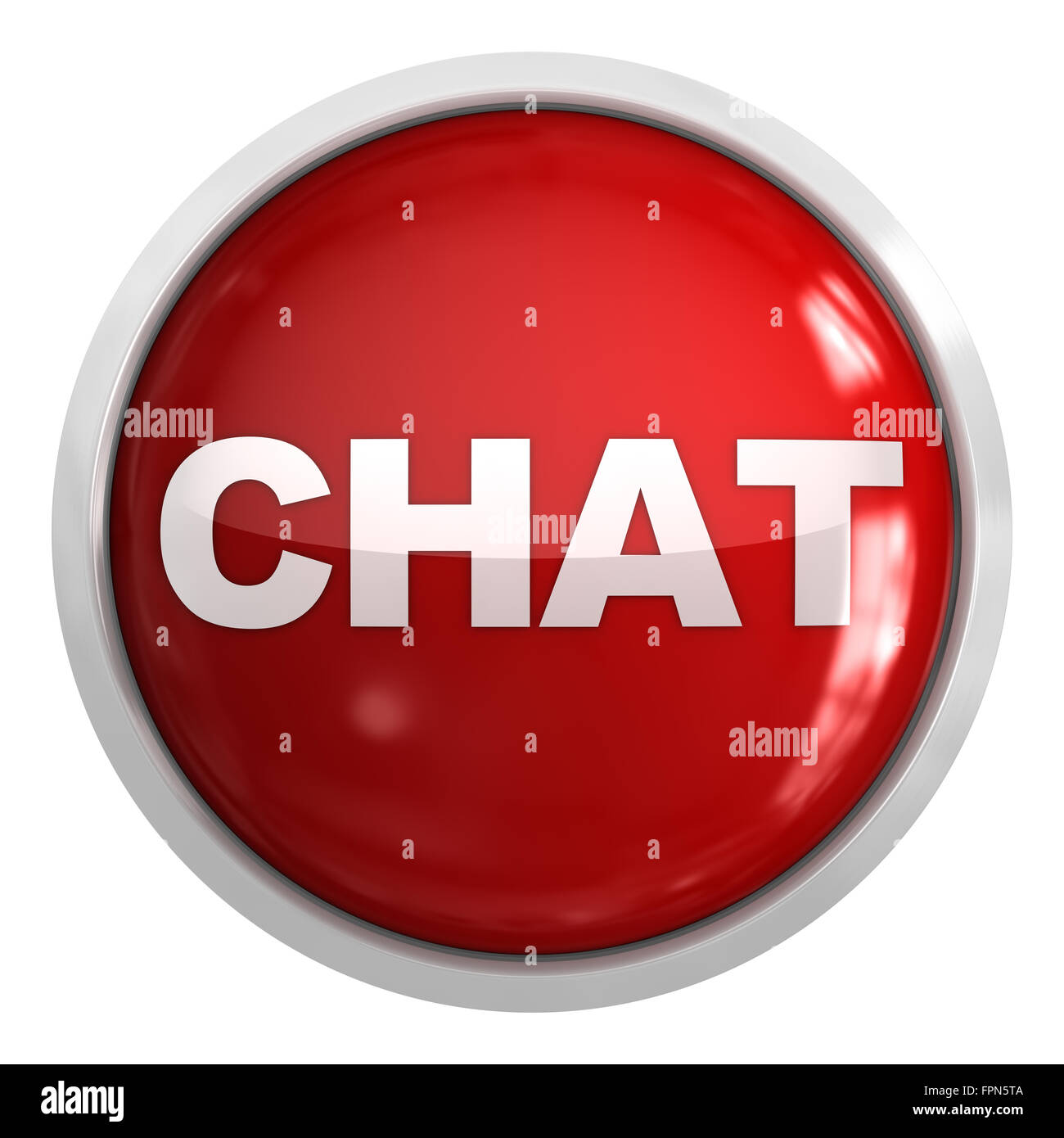 Chat-Button, dies ist ein Computer generiert und 3d gerenderten Bild. Stockfoto