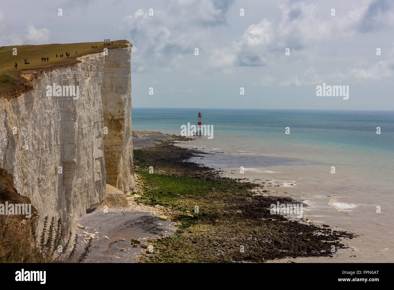 Beachy Head und Leuchtturm Stockfoto