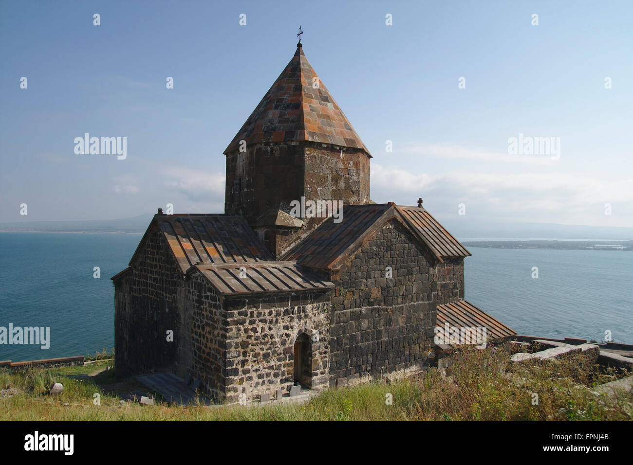 Sevanavank Kloster (Surb Arakelots Kirche) am Sewansee, Armenien Stockfoto