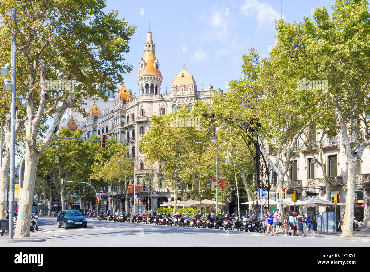 Placa de Catalunya, Barcelona, Spanien Stockfoto