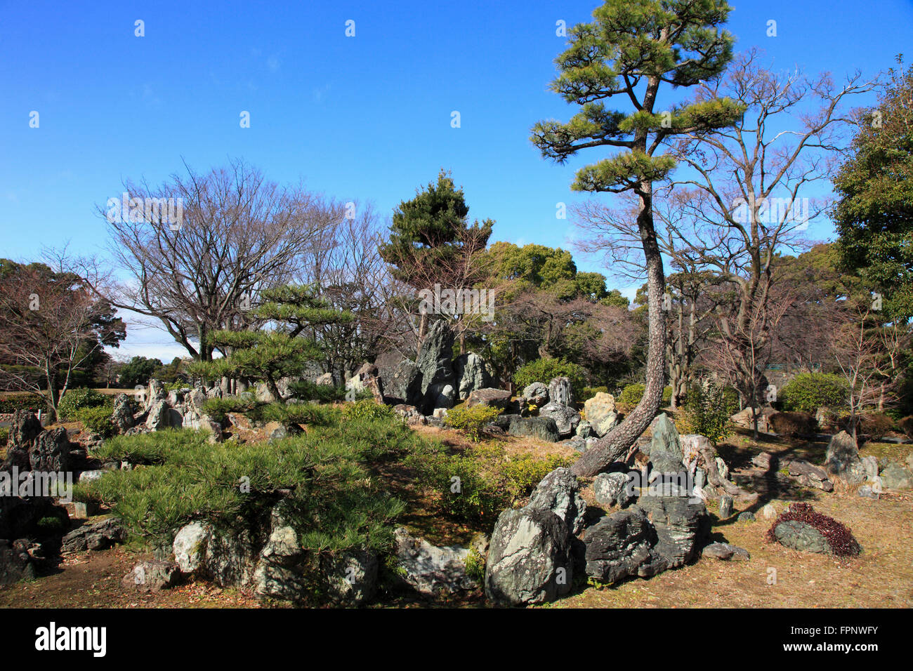 Japan, Nagoya, Burg, Garten, Stockfoto