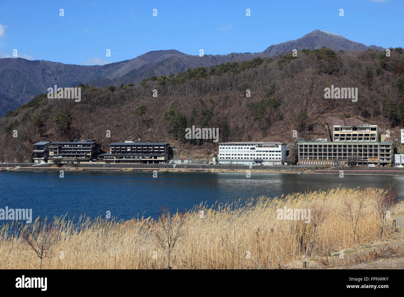Japan, Fuji Five Lakes, Lake Kawaguchiko, Stockfoto