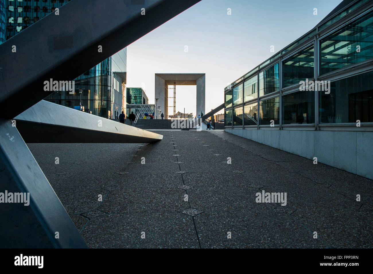 Großen Bogen im wichtigsten Geschäftsviertel La Defense in Paris, Frankreich Stockfoto