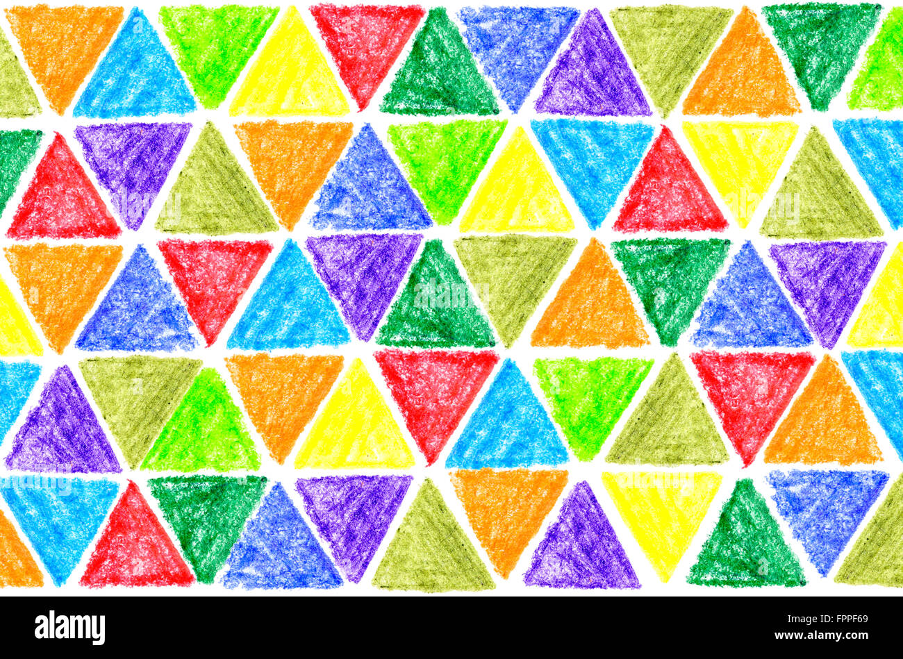 Pastell Bleistift Zeichnen Des Dreiecks Geometrie Grafisches