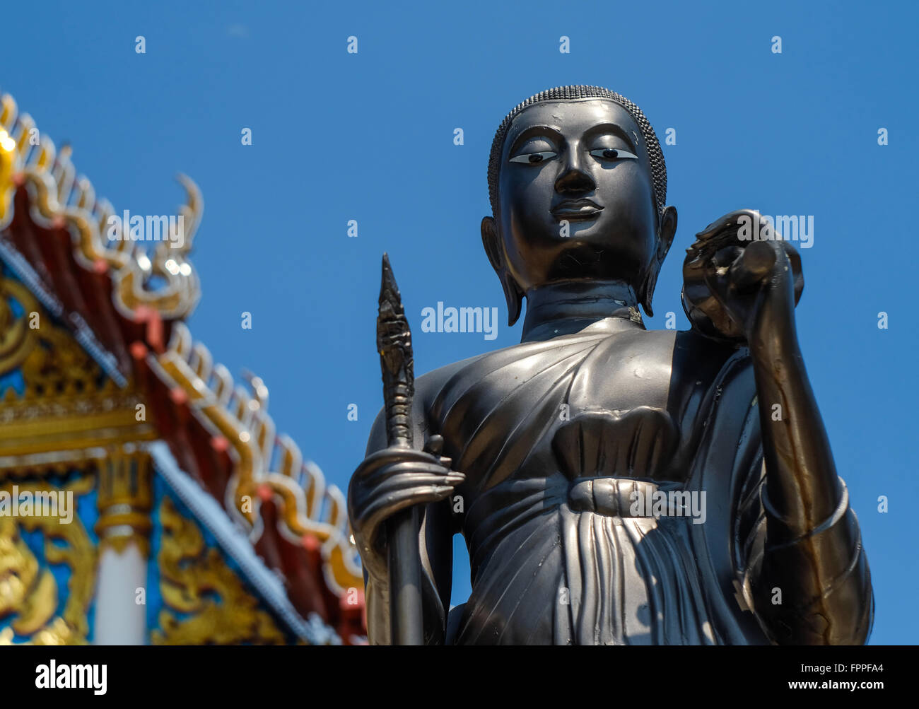 Heiligen buddhistischen Figuren an lokalen Tempeln Stockfoto