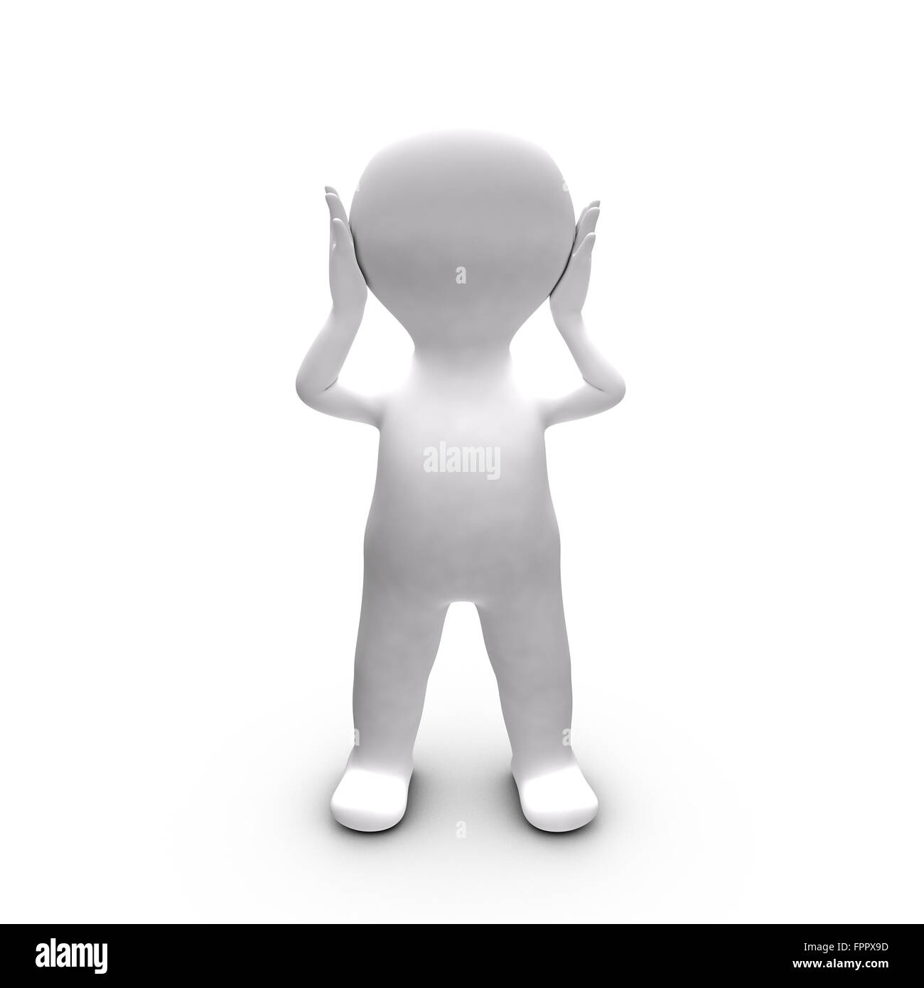 Metapher für eine Person, die entscheidet, was er hört zu ignorieren Stockfoto