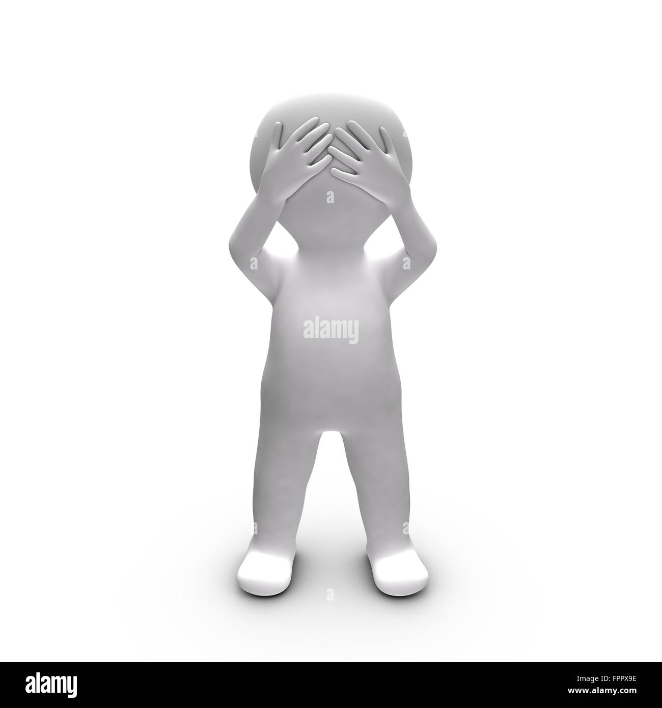 Metapher für eine Person, die entscheidet, was er sieht zu ignorieren Stockfoto