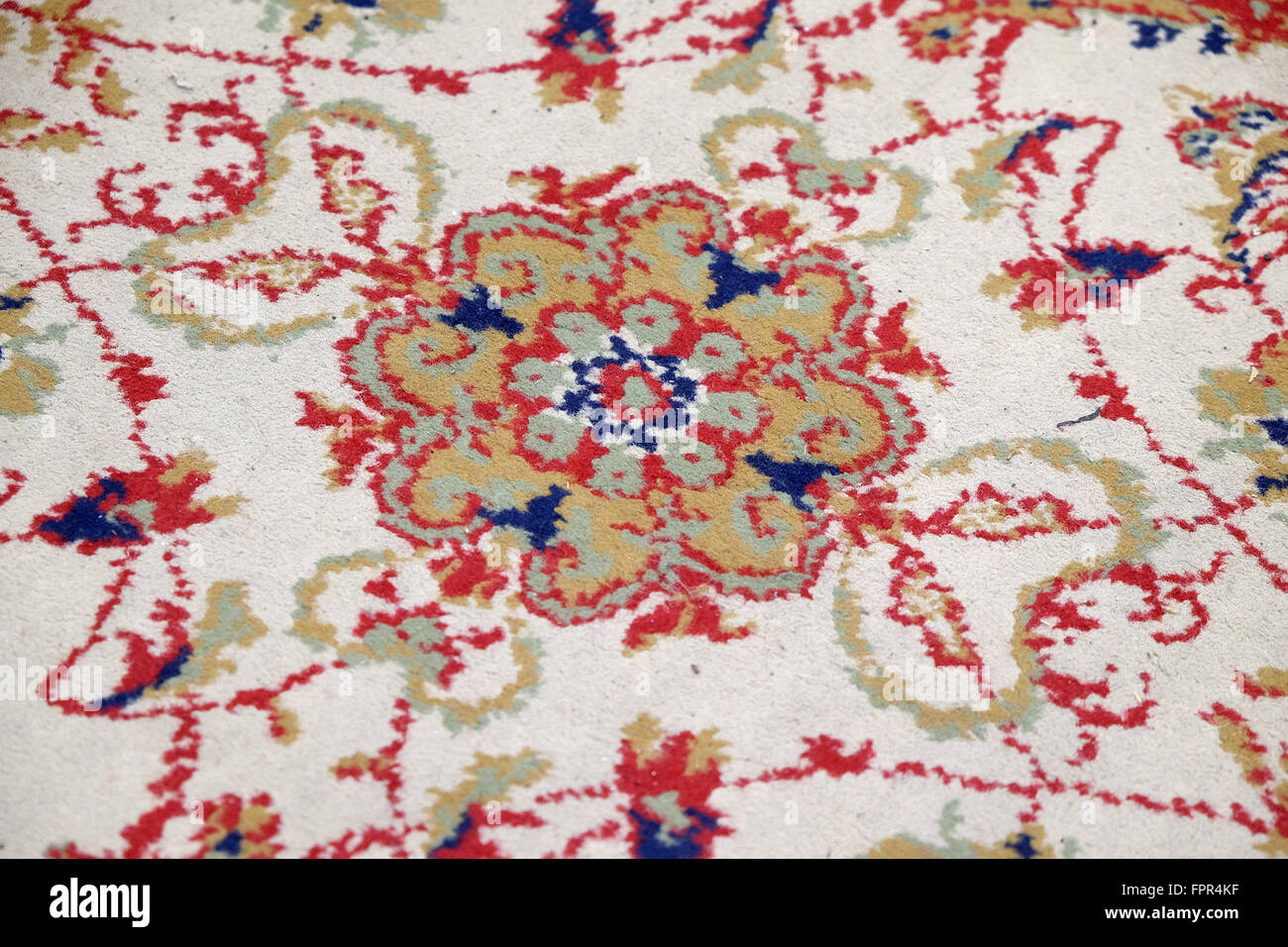 Handgefertigtes gewebten Teppich, orientalische Handwerk Stockfoto