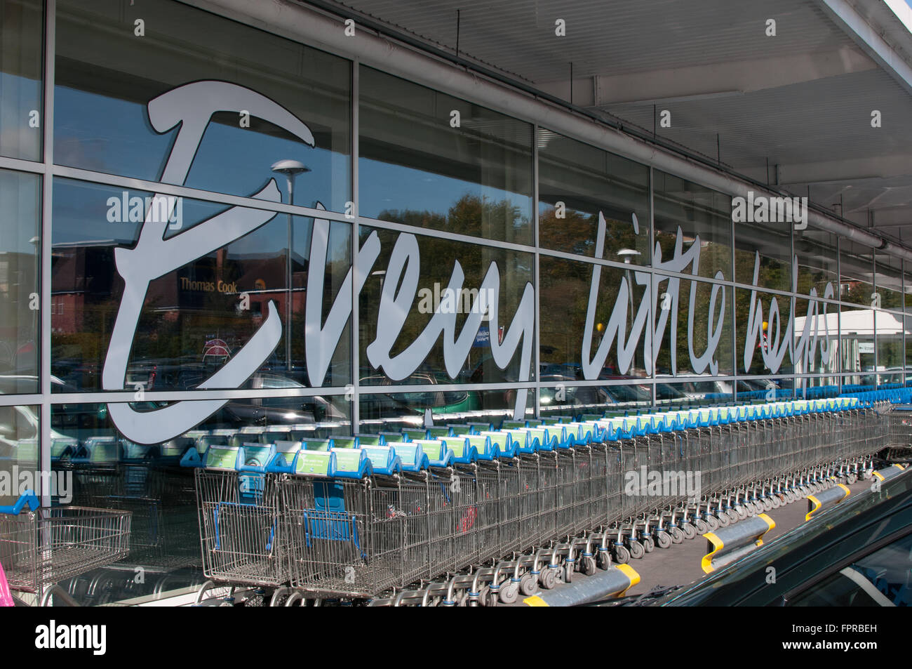 Tesco Extra-Verbrauchermarkt im Vereinigten Königreich Stockfoto