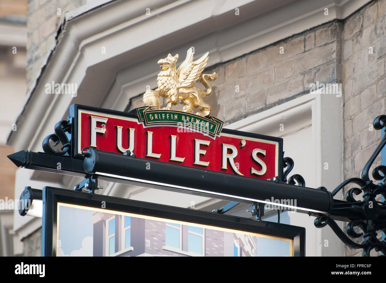 Fullers Brauereiwirtschaft in Garrick Street, Covent Garden London außen mit Zeichen. Stockfoto