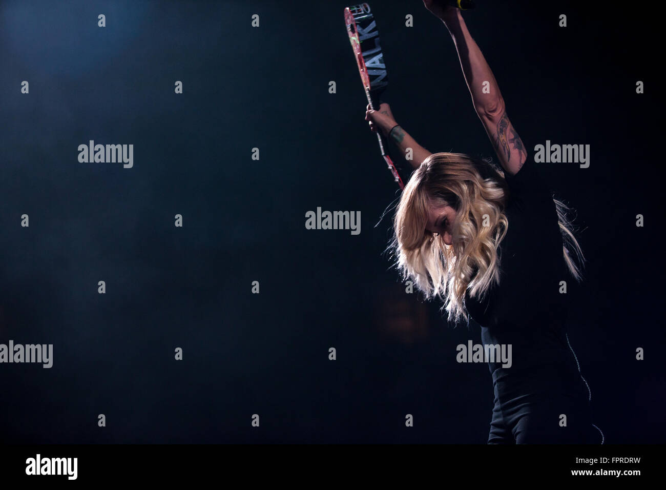 Die kanadische Rockband nimmt Walk Off The Earth auf der Bühne in London, Ontario, 16. März 2016. Gegründet im Jahr 2006 die Stockfoto