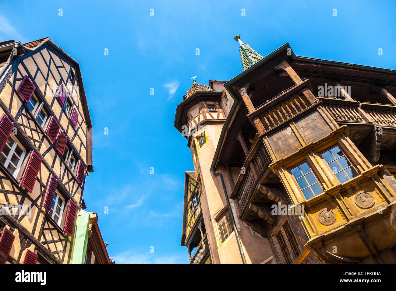 Mittelalterliches Haus Maison Pfister in Colmar, Elsass, Haut Rhin, Frankreich Stockfoto