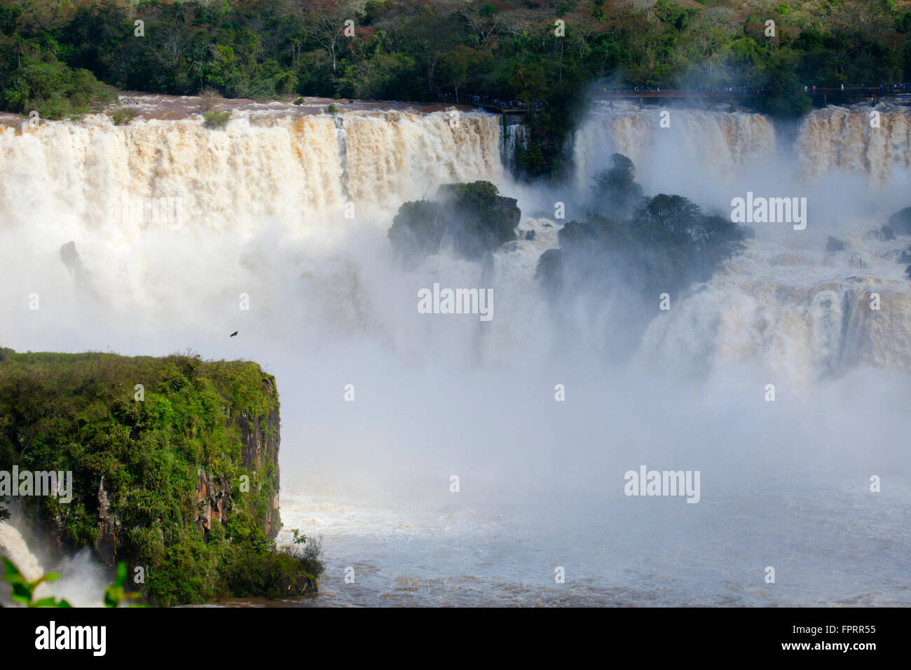 Die Iguazu Wasserfälle an der Grenze zu Brasilien und Argentinien, Südamerika Stockfoto