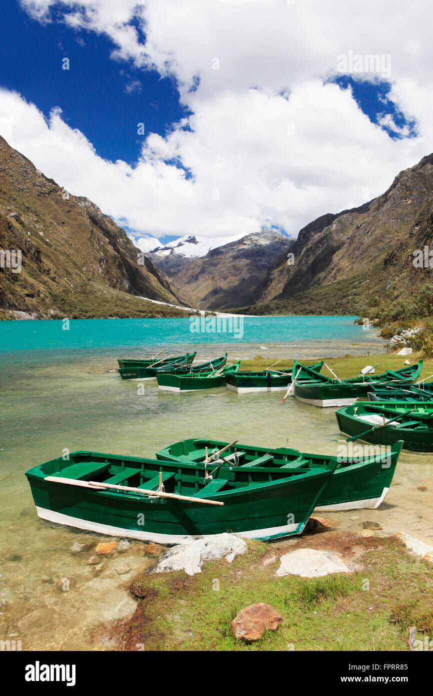 Peru, Ancash, Cordillera Blanca, Huascaran Nationalpark, Llanganuco See, Santa Cruz Trek, Huascaran Nationalpark Stockfoto