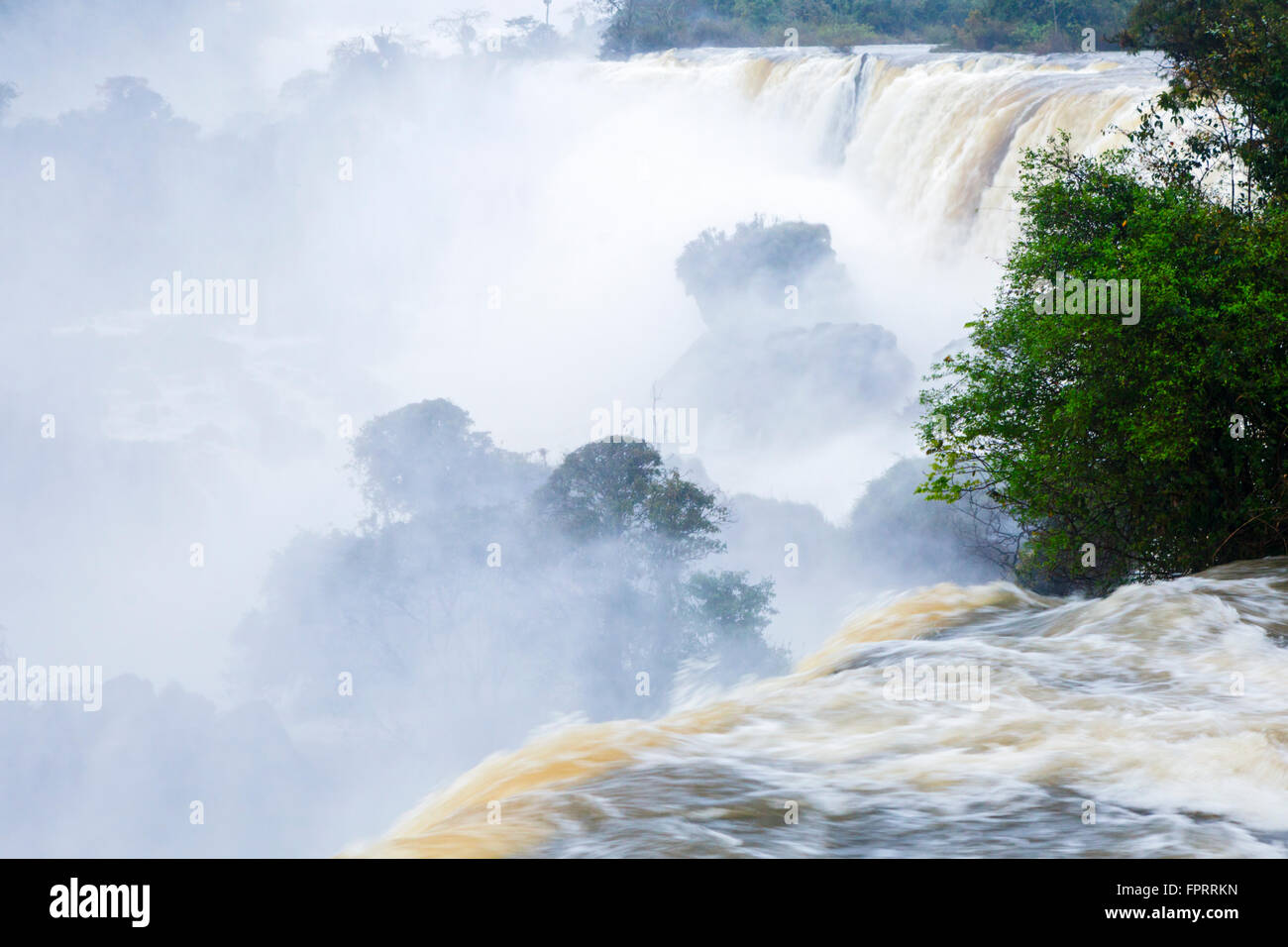 Die Iguazu Wasserfälle an der Grenze zu Brasilien und Argentinien, Südamerika Stockfoto