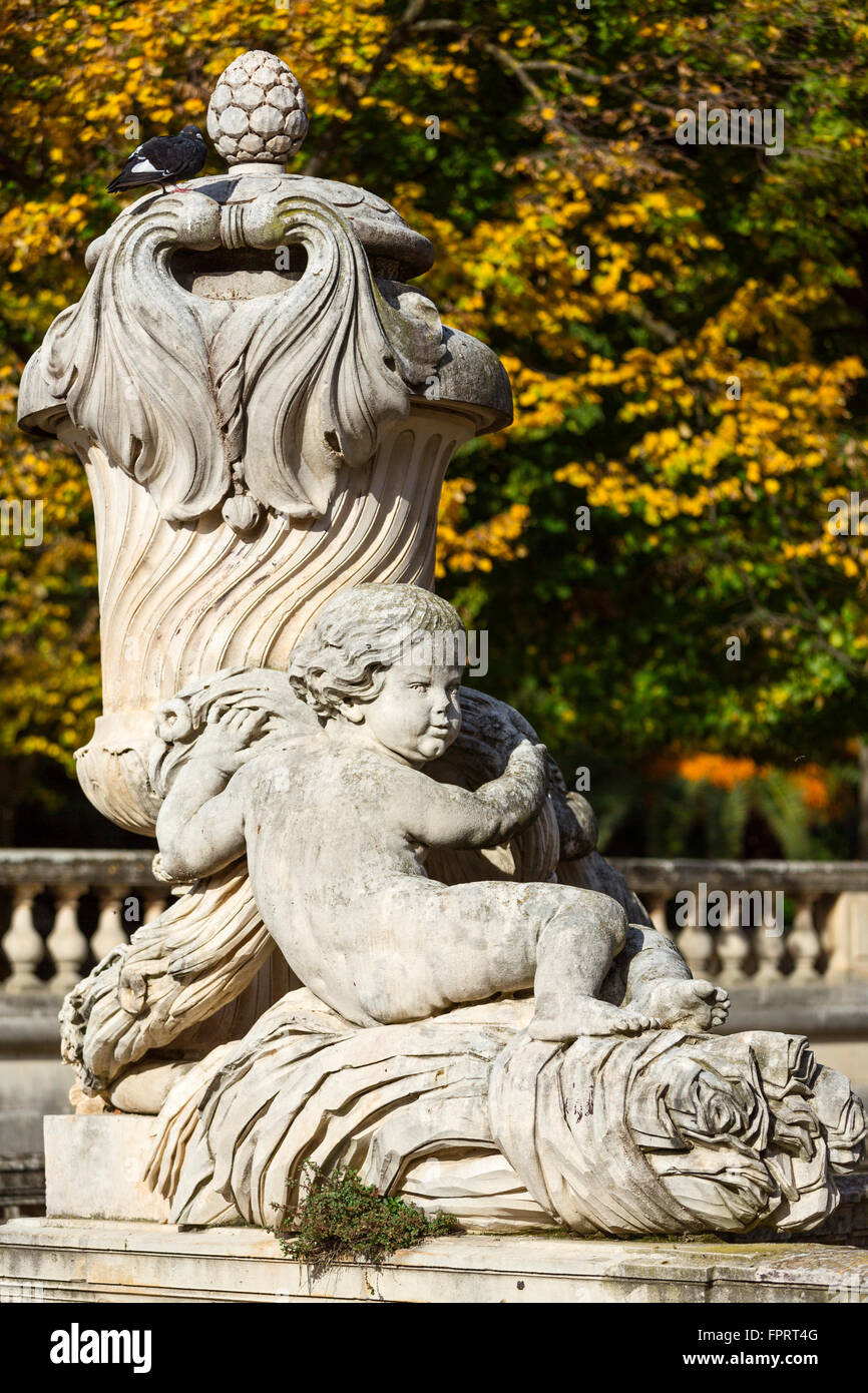 Statue, Jardin De La Fontaine, Nimes, Gard, Frankreich Stockfoto