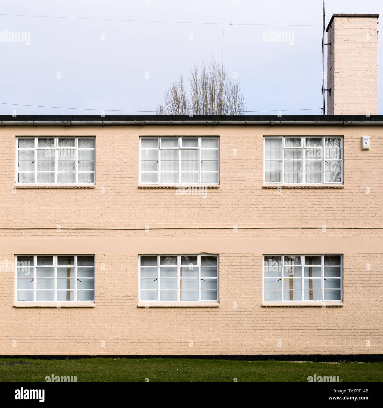 Block B (Codebreakers Bekämpfung der Enigma-Maschine (arbeitete) in Bletchley Park, England, Büro für mathematische Genies. Stockfoto