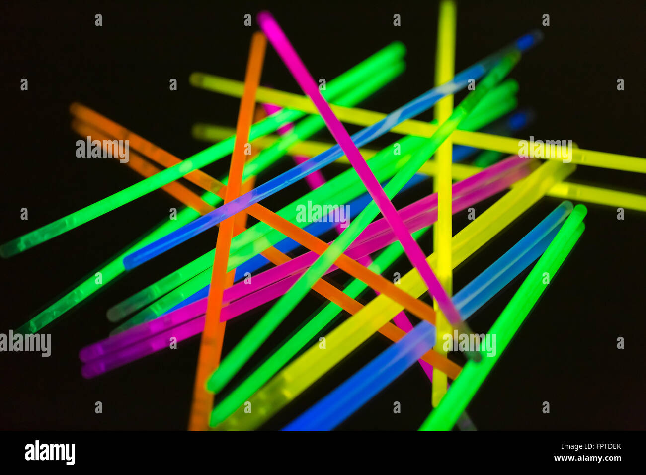 farbiges Licht fluoreszierenden neon Stockfoto