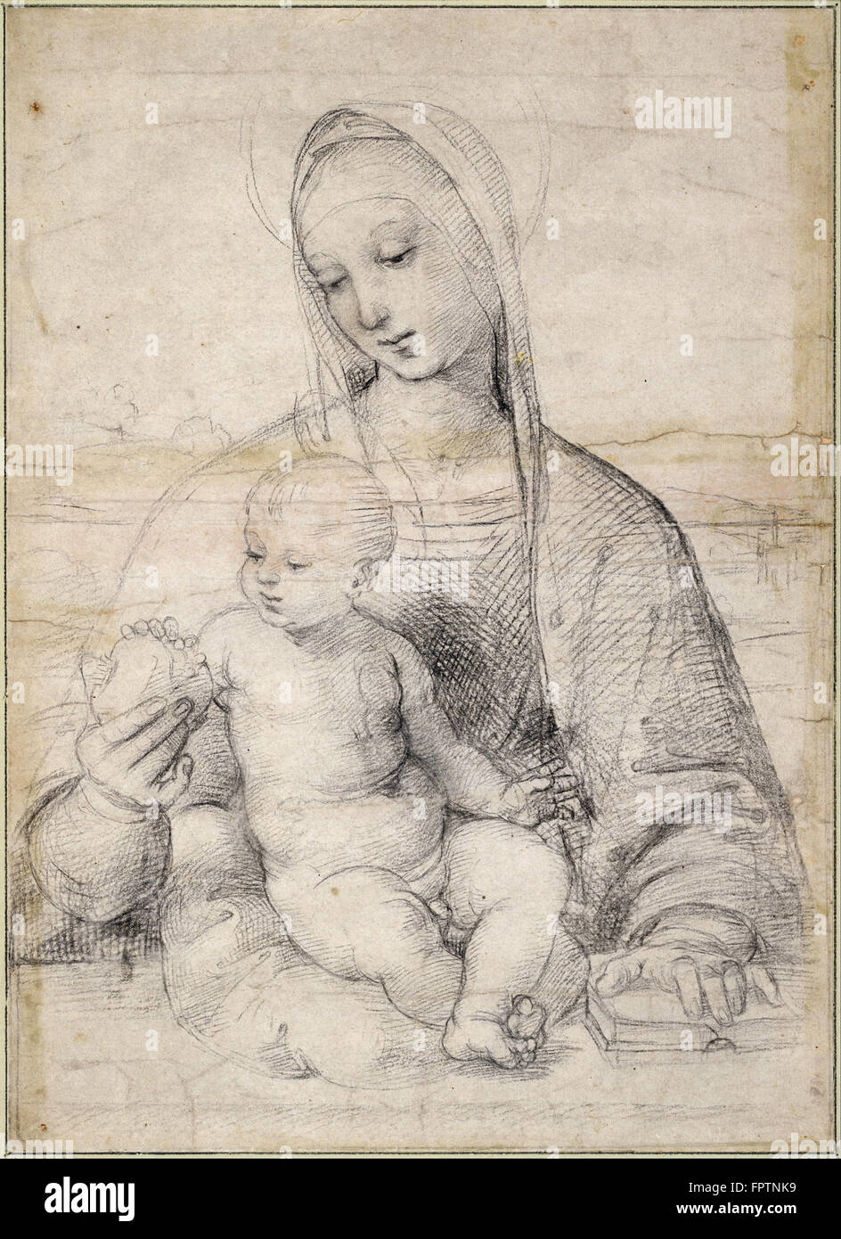 Raphael - Madonna des Granatapfels - c. 1504 Stockfoto