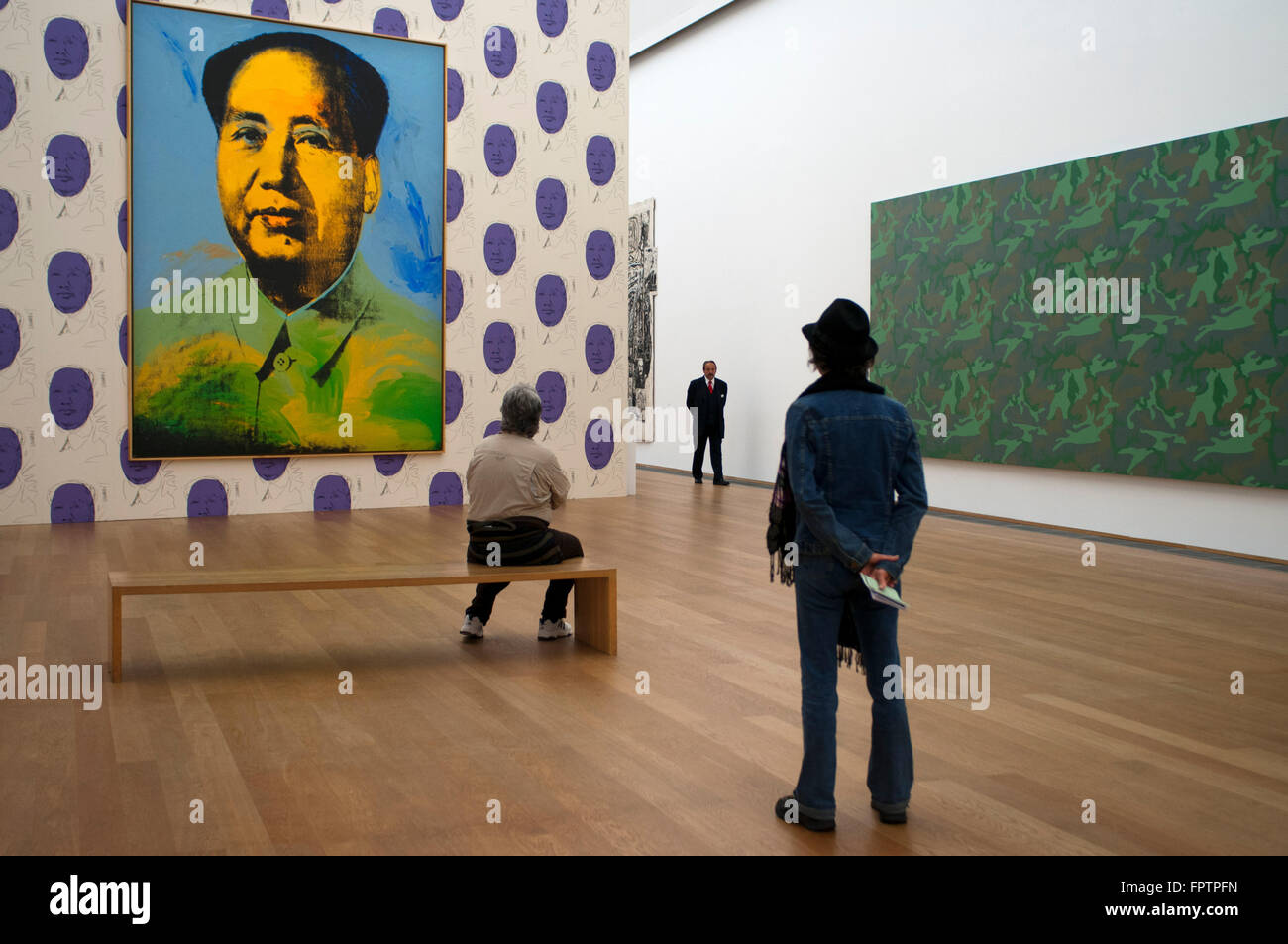 Malerei des Vorsitzenden Mao von Andy Warhol im Hamburger Bahnhof-Museum für zeitgenössische Kunst in Berlin Deutschland. Ein Gemälde von der Ameri Stockfoto