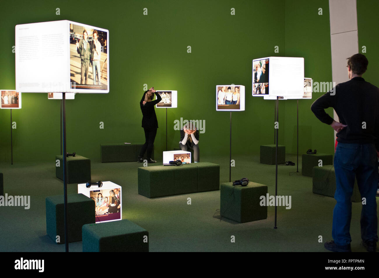 Ausstellung im jüdischen Museum Judisches Museum in Lindenstraße Straße Berlin Deutschland. Das jüdische Museum Berlin (Jüdisches Mu Stockfoto