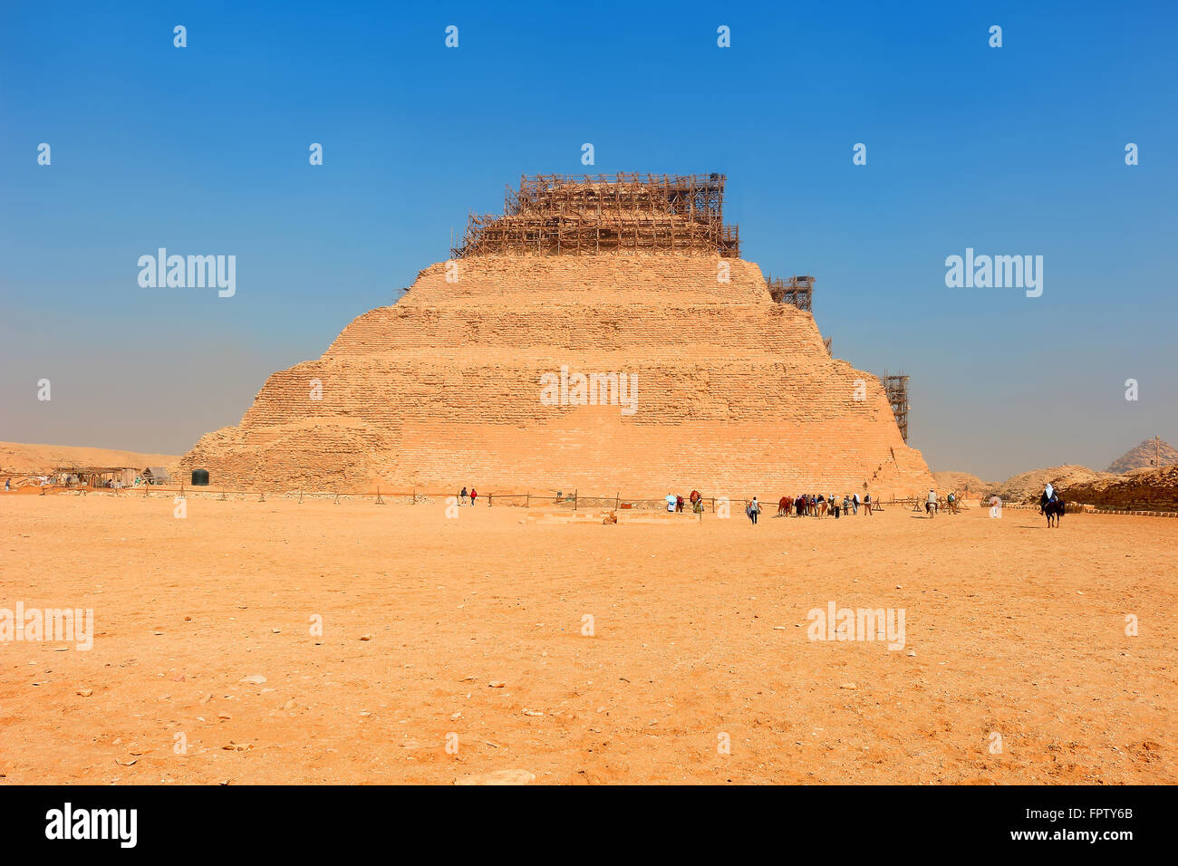 Der erste Prototyp Stufenpyramide Djoser in Sakkara, Ägypten, Nordafrika Stockfoto