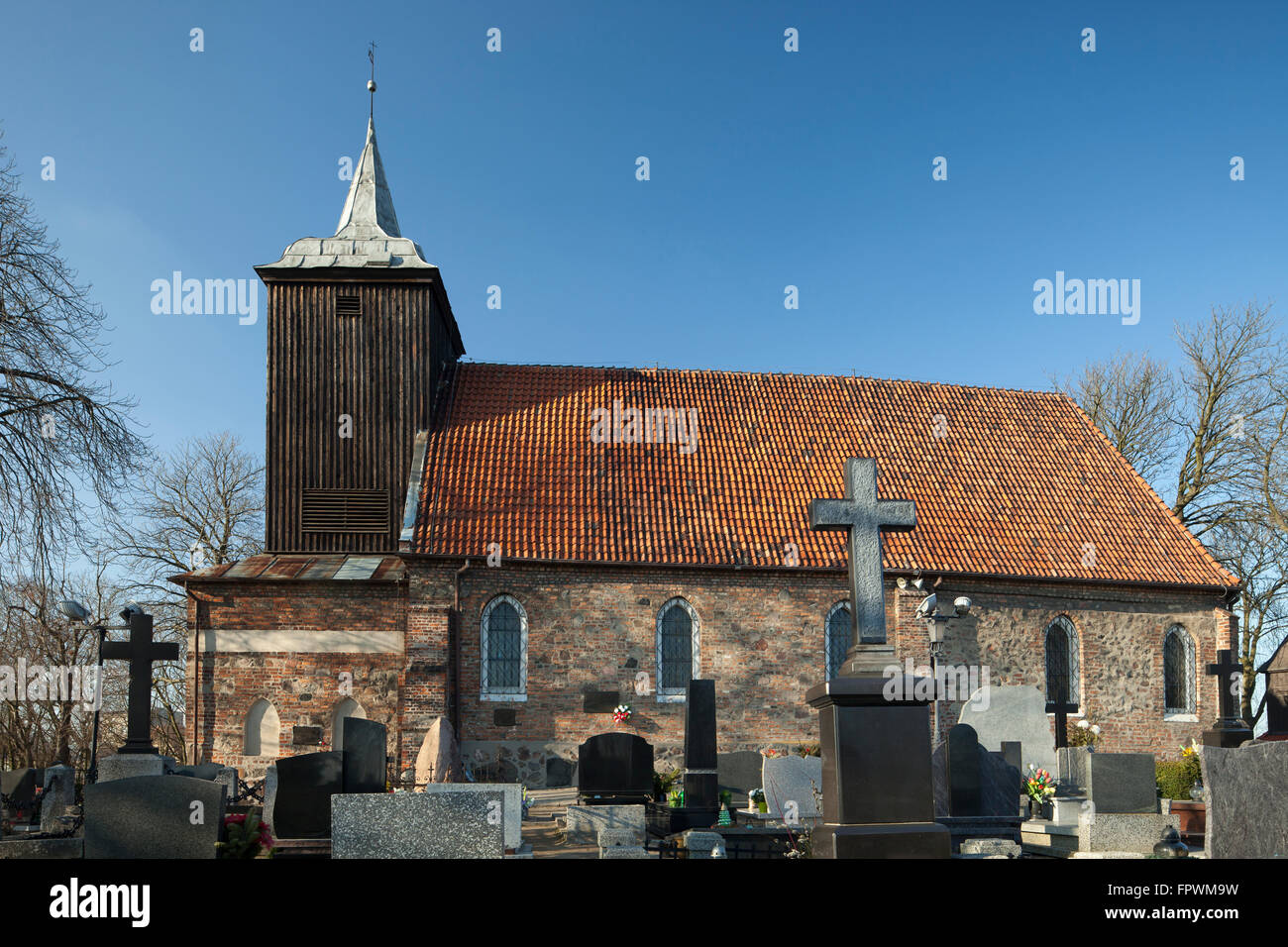 Kirche St. Michael Archangel Oksywie, Gdynia, Polen. Stockfoto