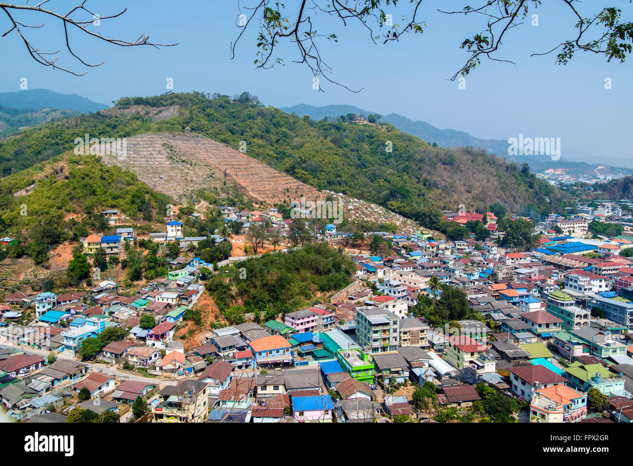 Grenzübergang zwischen Thailand und Myanmar Stockfoto