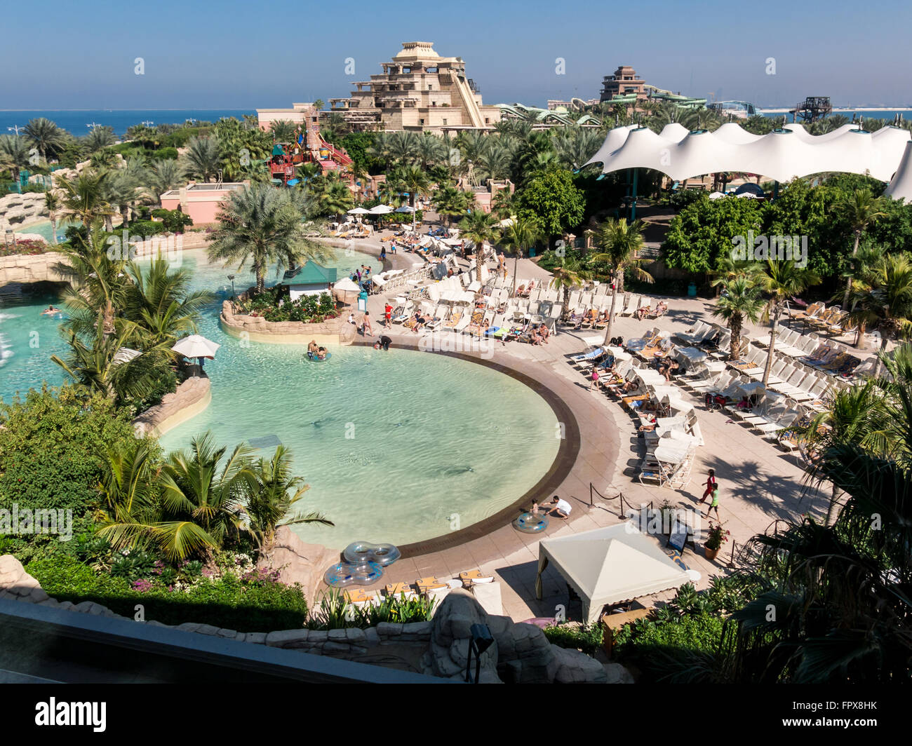 Wasserstadt Atlantis auf The Palm Island in Dubai, Vereinigte Arabische Emirate Stockfoto