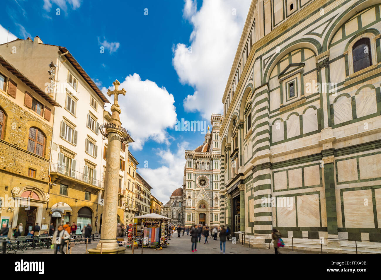 Dom und Baptisterium in Florenz, Italien Stockfoto