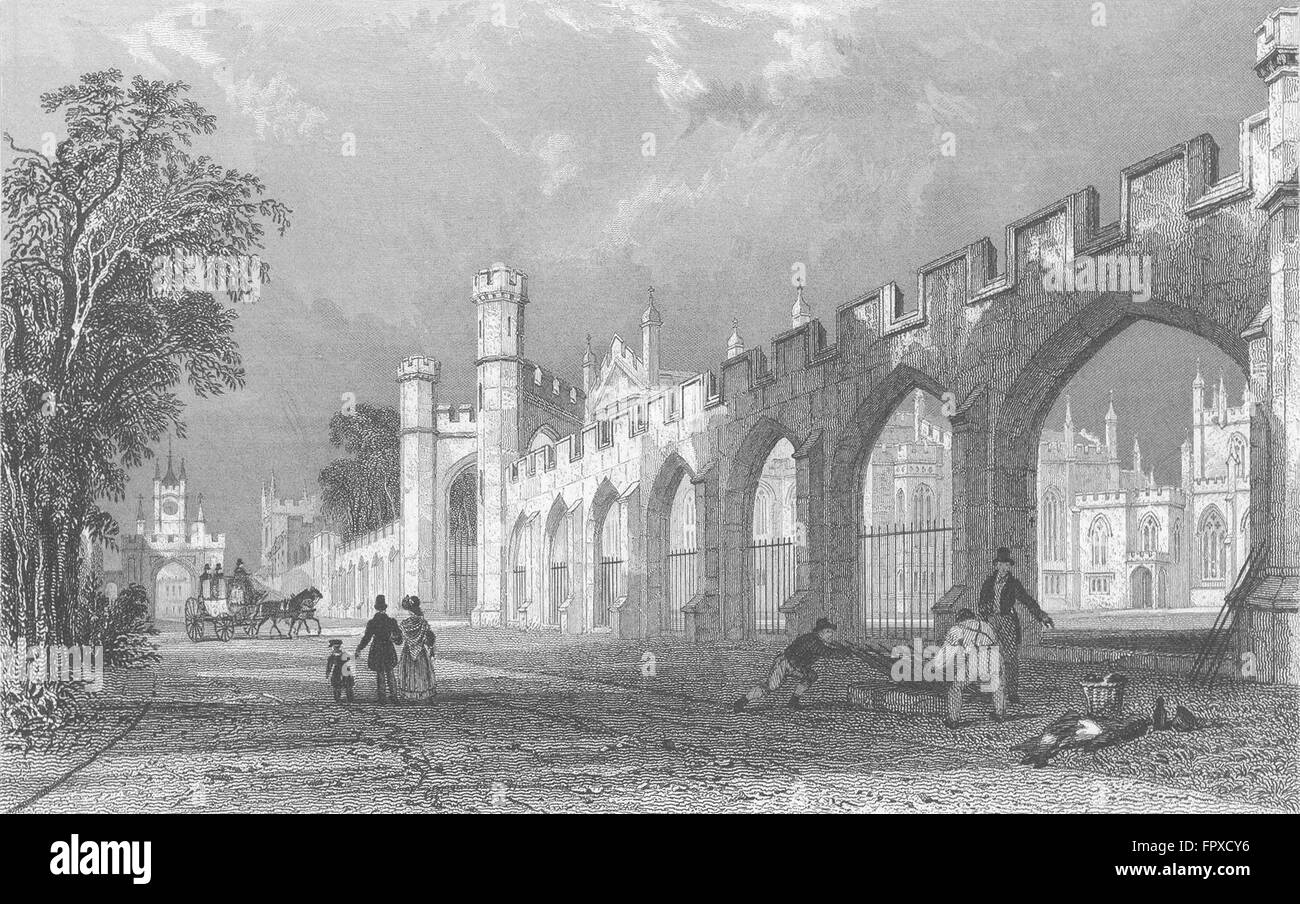 DURHAM: Palast des Bischofs, Auckland: Allom, antiken Druck 1832 Stockfoto