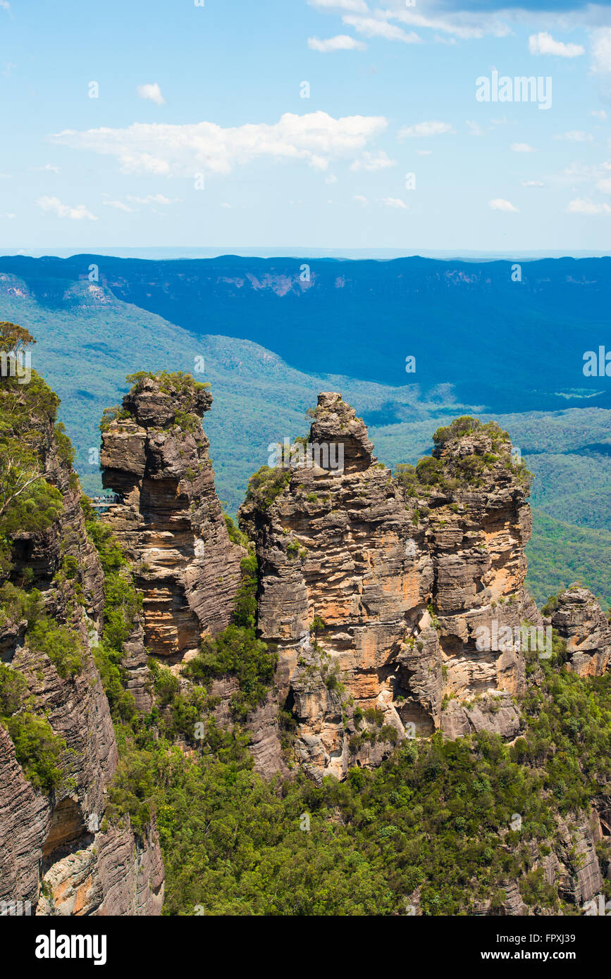Drei Schwestern Blue Mountains Nationalpark Stockfoto