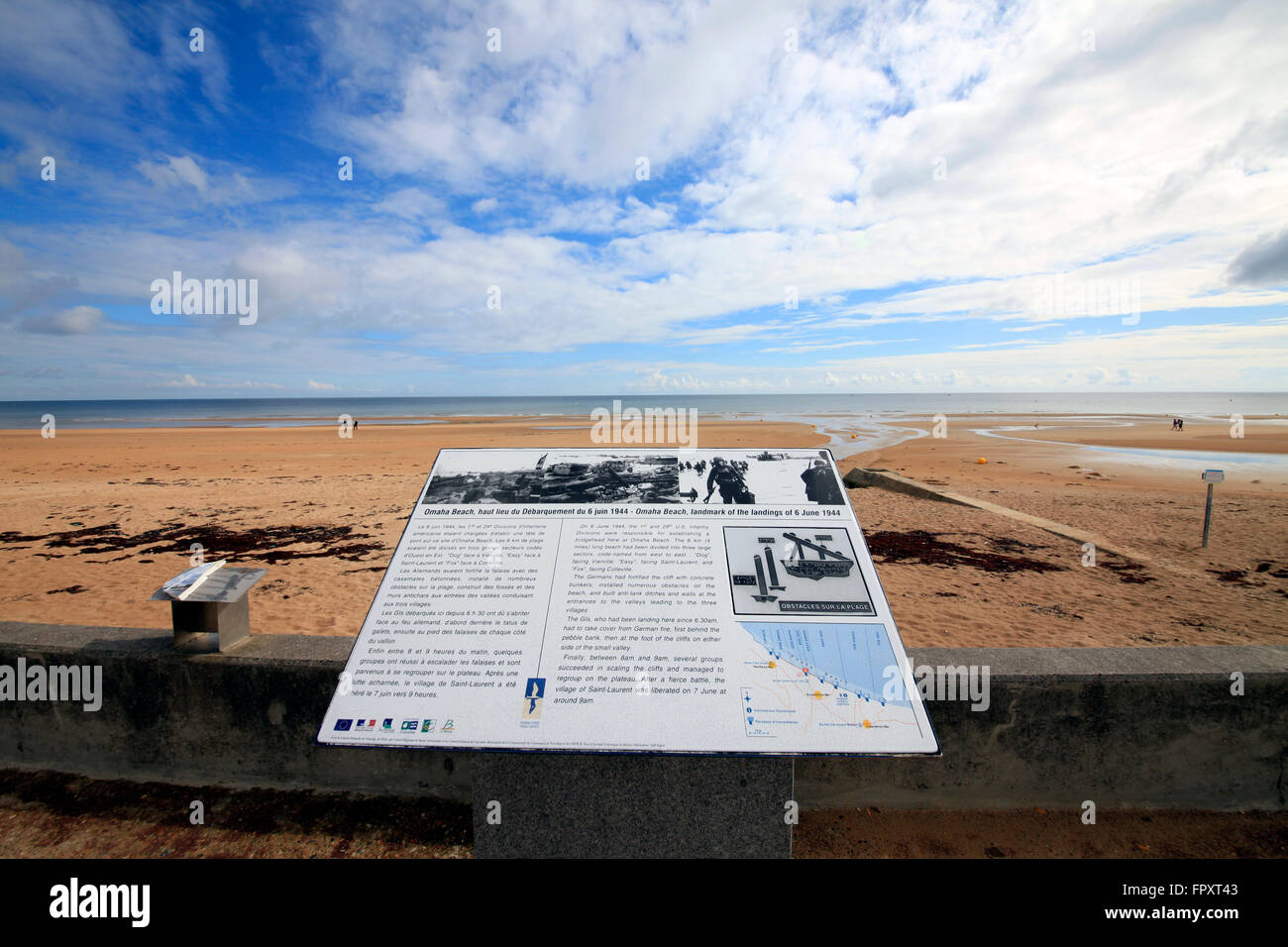 Omaha Beach, Normandie, Frankreich Stockfoto