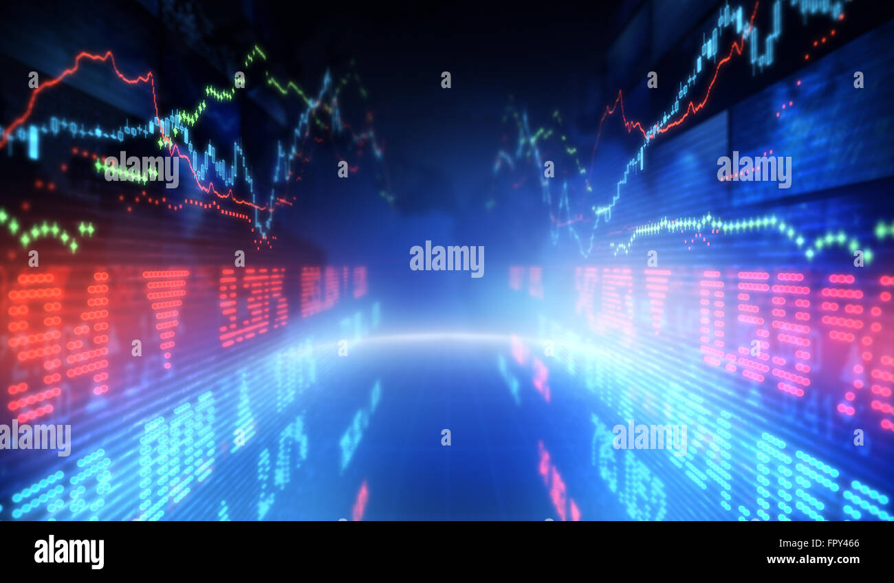 Finanzen-Symbole der Börse Stockfoto