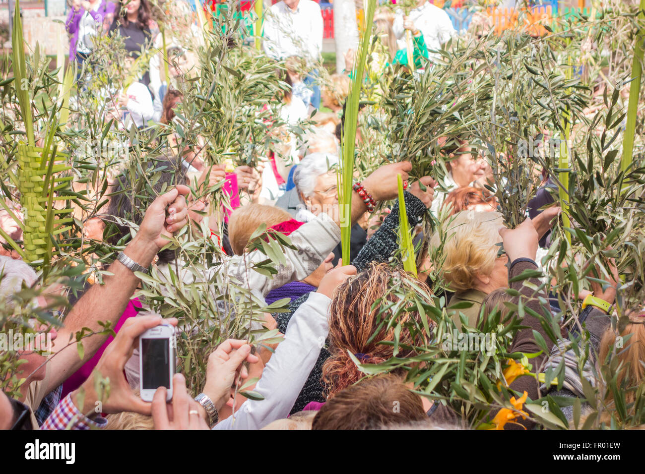 Palmsonntag Prozession in Las Palmas, Gran Canaria, Kanarische Inseln, Spanien. Stockfoto