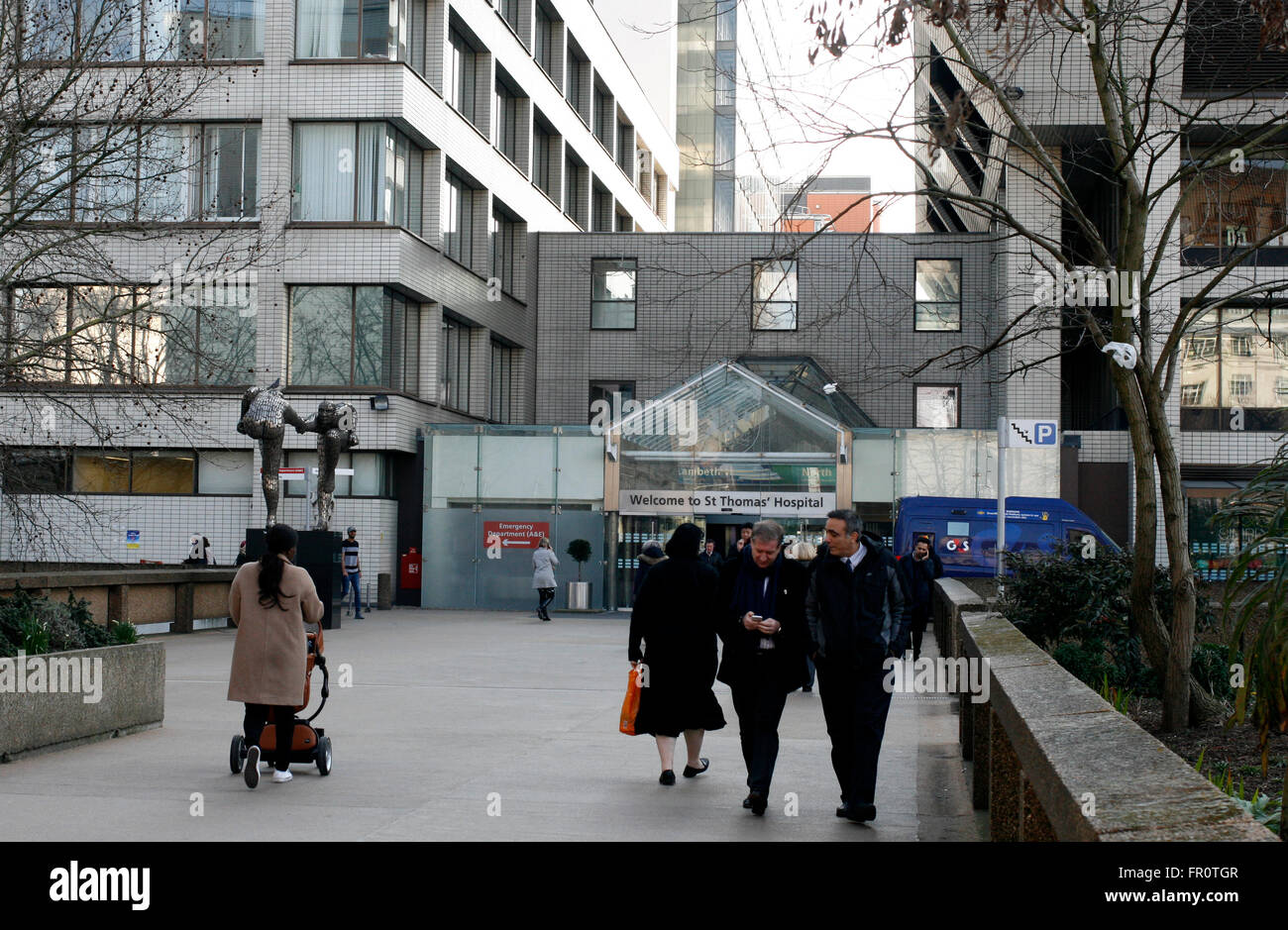 St Thomas' Hospital in Westminster Brücke Straße London sw1 uk März 2016 Stockfoto