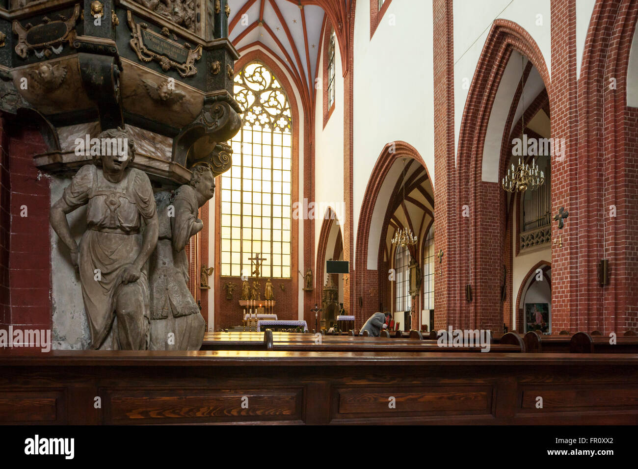 Kathedrale St. Mary Magdalene in Altstadt Wroclaw, Polen. Kulturhauptstadt Europas 2016. Stockfoto