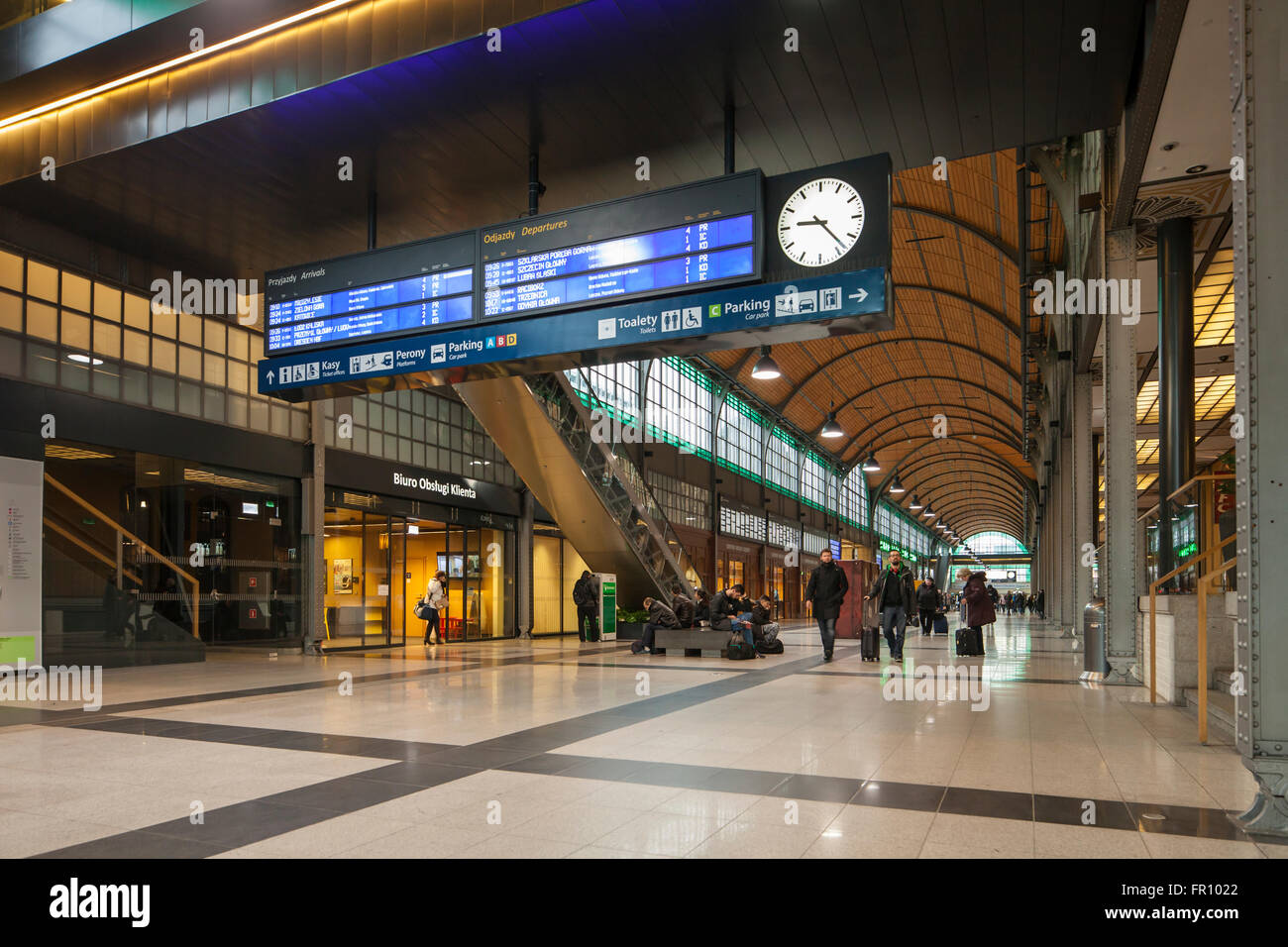 Hauptbahnhof in Wroclaw, Polen. Stockfoto