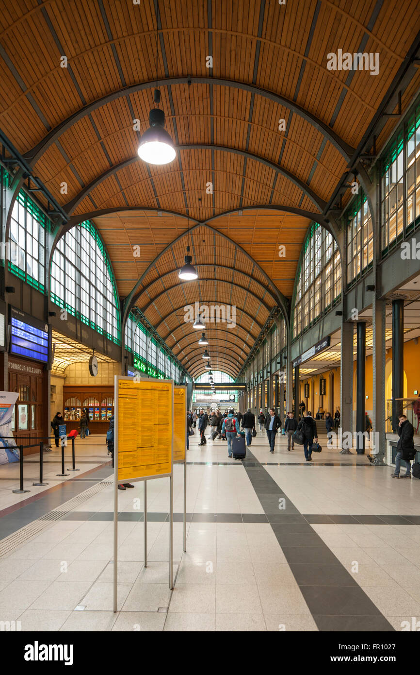 Hauptbahnhof in Wroclaw, Polen. Stockfoto