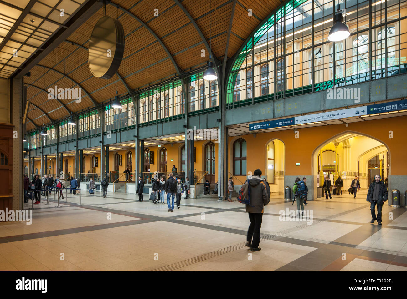 Hauptbahnhof in Wroclaw, Polen. Stockfoto