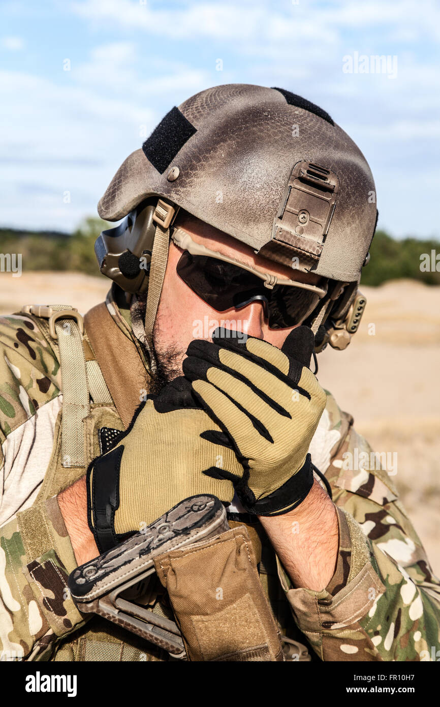 US-Armee Soldaten Rauchen Stockfoto