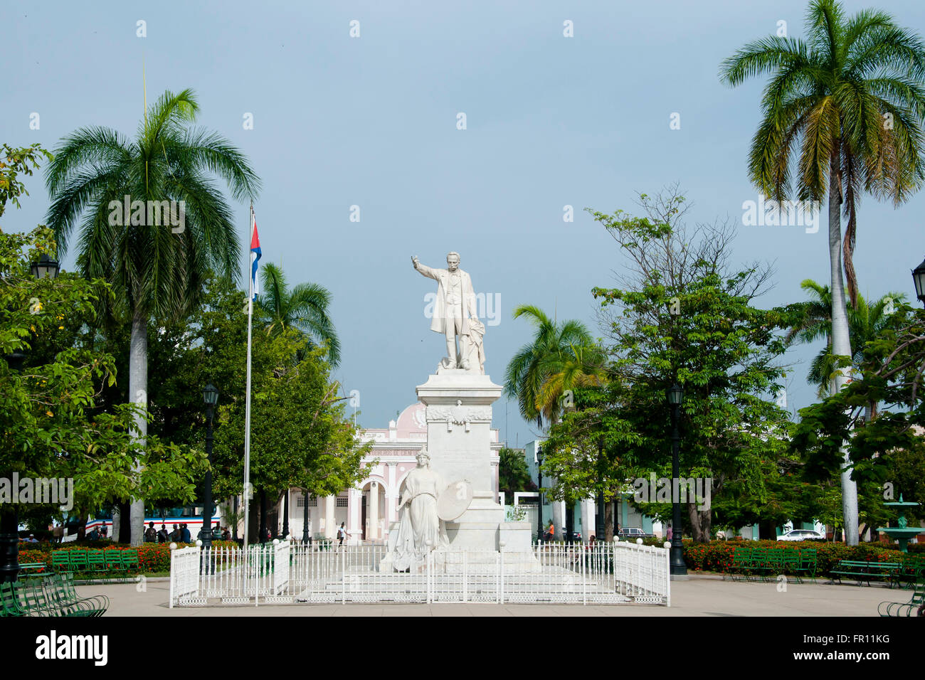 Jose Marti Statue - Cienfuegos - Kuba Stockfoto